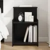 Image de vidaXL Cabinet de lit ChÃªne Noir 40x35x60 cm Bois d'ingÃ©nierie