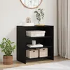 Image de vidaXL Buffet en chÃªne noir 70x41x75 cm en bois d'ingÃ©nierie