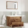 Image de Vidaxl Ensemble Meuble Salle De Bain 2 PiÃ¨ces Bois Ancien Bois D'ingÃ©nierie
