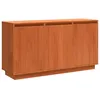 Image de vidaXL Buffet avec stockage avec porte Marron 111 x 34 x 60 cm Bois de pin massif