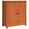 Image de vidaXL Buffet avec stockage avec porte Marron 70 x 35 x 80 cm Bois de pin massif