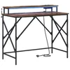 Image de Vidaxl Bureau ChÃªne FumÃ© 100 X 50 X 86.5 Cm Bois D'ingÃ©nierie