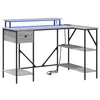 Image de vidaXL Bureau Sonoma gris 120 x 79 x 86.5 cm Bois d'ingÃ©nierie