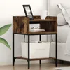 Image de Vidaxl Armoires De Chevet 2 Pcs ChÃªne FumÃ© 40 X 40 X 61 Cm