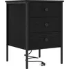 Image de vidaXL Vidaxl Cabinet De Chevet Chêne Noir 42 X 41 X 61 Cm Bois D'ingénierie