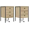 Image de vidaXL Vidaxl Armoires De Chevet 2 Pcs Chêne Sonoma 42 X 41 X 61 Cm