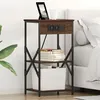 Image de vidaXL Cabinet de chevet avec Ã©tagÃ¨re avec stockage ChÃªne marron 41 x 31 x 76 cm