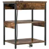 Image de Vidaxl Cabinet De Chevet ChÃªne FumÃ© 41 X 31 X 51 Cm Bois D'ingÃ©nierie