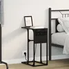 Image de vidaXL Table de chevet ChÃªne noir 41.5 x 26 x 60.5 cm