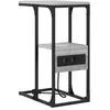 Image de vidaXL Table de chevet avec tiroir Sonoma gris 41.5 x 26 x 60.5 cm