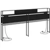 Image de vidaXL TÃªte de lit de rangement ChÃªne noir 200 cm Bois d'ingÃ©nierie