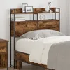 Image de vidaXL TÃªte de lit de rangement ChÃªne fumÃ© 80 cm Bois d'ingÃ©nierie