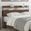 Image de vidaXL TÃªte de lit de rangement ChÃªne marron 120 cm Bois d'ingÃ©nierie