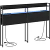 Image de vidaXL Vidaxl Tête De Lit De Rangement Chêne Noir 160 Cm Bois D'ingénierie