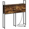 Image de Vidaxl TÃªte De Lit De Rangement ChÃªne FumÃ© 80 Cm Bois D'ingÃ©nierie