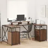 Image de Vidaxl Bureau ChÃªne Marron 182 X 101 X 87.5 Cm Bois D'ingÃ©nierie