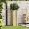 Image de Vidaxl JardiniÃ¨re Avec Doublure 33x33x85 Cm Bois ImprÃ©gnÃ© De Pin