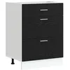 Image de vidaXL Meuble de cuisine bas Riga ChÃªne noir 60 x 46 x 81,5 cm