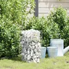 Image de vidaXL Colonne Gabion avec Robinet 50x25x25 cm Acier Inoxydable