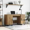 Image de Vidaxl Bureau ChÃªne Artisanal 140 X 50 X 75 Cm Bois D'ingÃ©nierie