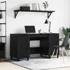 Image de vidaXL Bureau avec porte ChÃªne noir 140 x 50 x 75 cm Bois d'ingÃ©nierie