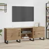 Image de vidaXL Vidaxl Meuble Tv Avec Étagère Avec Stockage Avec Porte 150 X 30 X 50 Cm Bois D'ingénierie