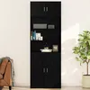 Image de vidaXL Meuble mural ChÃªne noir 80 x 42.5 x 40 cm Bois d'ingÃ©nierie