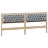 Image de vidaXL TÃªte de lit Marron et gris clair 200 cm Bois massif en pin