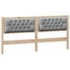 Image de vidaXL TÃªte de lit Marron et gris clair 180 cm Bois massif en pin