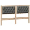 Image de vidaXL TÃªte de lit marron et gris foncÃ© 150 cm Bois massif en pin