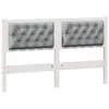 Image de vidaXL TÃªte de lit Autre Blanc et gris clair 150 cm Bois massif en pin