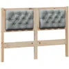 Image de vidaXL vidaXL Tête de lit Marron et gris clair 120 cm Bois massif en pin