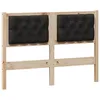 Image de vidaXL TÃªte de lit Autre Marron et noir 120 cm Bois massif en pin