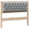 Image de vidaXL TÃªte de lit Marron et gris clair 100 cm Bois massif en pin