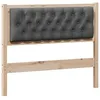 Image de vidaXL TÃªte de lit marron et gris foncÃ© 100 cm Bois massif en pin