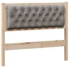 Image de vidaXL TÃªte de lit Autre Marron et taupe 100 cm Bois massif en pin
