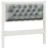 Image de vidaXL TÃªte de lit Autre Blanc et gris clair 90 cm Bois massif en pin