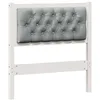 Image de vidaXL TÃªte de lit Autre Blanc et gris clair 80 cm Bois massif en pin
