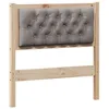 Image de vidaXL TÃªte de lit Autre Marron et taupe 75 cm Bois massif en pin