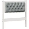 Image de vidaXL TÃªte de lit Autre Blanc et gris clair 75 cm Bois massif en pin