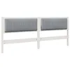 Image de vidaXL TÃªte de lit capitonnÃ©e Blanc 200 cm Bois de pin massif et tissu