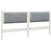 Image de vidaXL TÃªte de lit capitonnÃ©e Blanc 180 cm Bois de pin massif et tissu