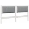 Image de vidaXL TÃªte de lit capitonnÃ©e Blanc 160 cm Bois de pin massif et tissu
