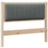 Image de vidaXL TÃªte de lit capitonnÃ©e avec tÃªte de lit Marron 100 cm