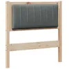 Image de vidaXL TÃªte de lit capitonnÃ©e Marron 80 cm Bois de pin massif et tissu