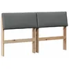 Image de vidaXL TÃªte de lit capitonnÃ©e Gris foncÃ© 140 cm Pin massif