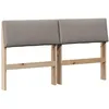 Image de vidaXL TÃªte de lit capitonnÃ©e Taupe 140 cm Pin massif