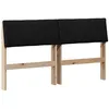 Image de vidaXL TÃªte de lit capitonnÃ©e Noir 135 cm Pin massif