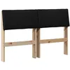 Image de vidaXL TÃªte de lit capitonnÃ©e Noir 120 cm Pin massif