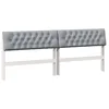 Image de vidaXL TÃªte de lit capitonnÃ©e Gris clair 200 cm Pin massif